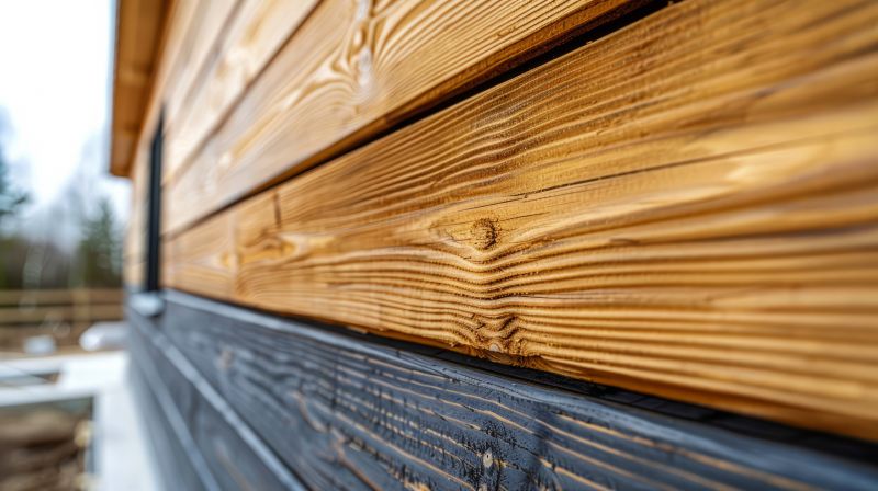 Close-up of Faux Wood Siding Material